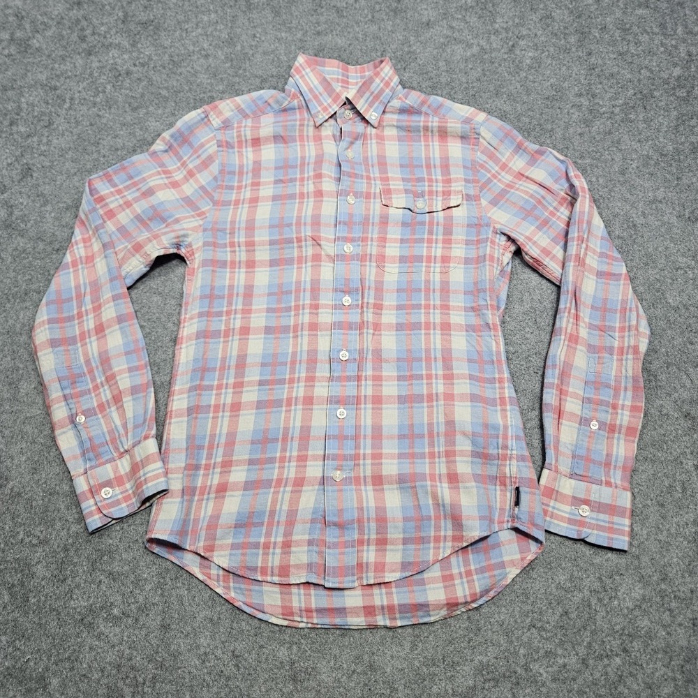 Vineyard Vines Slim Fit‎ Crosby Shirt Pink & Blue Plaid Size XS